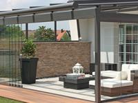 Terrassenüberdachung mit Glaselement
